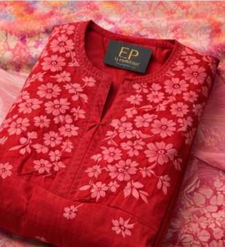 Cherry Red Classic Kurti